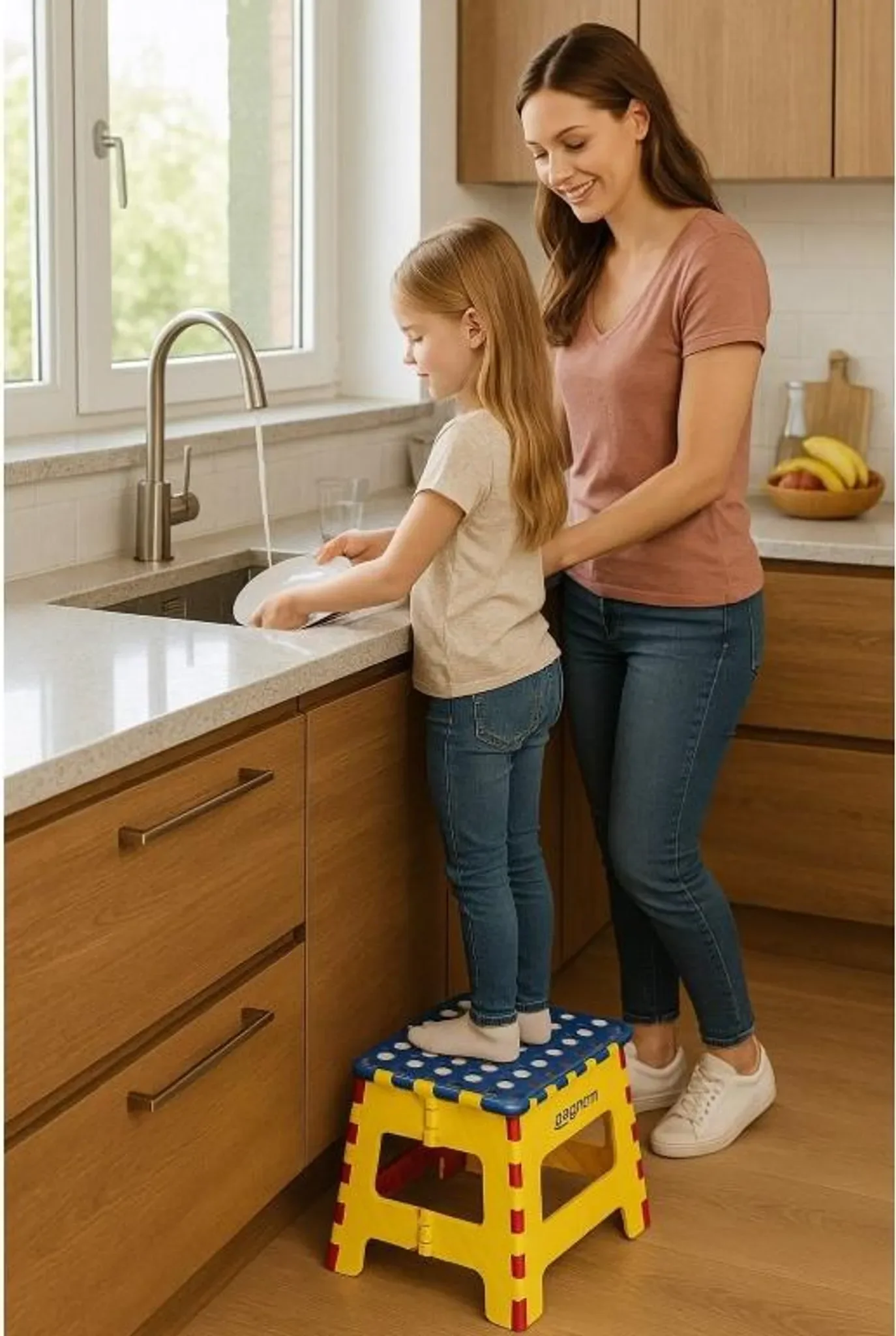 Klapphocker – Anti-Rutsch-Stuhl • 150 kg Belastbarkeit • 22 cm Höhe